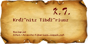 Kránitz Tibériusz névjegykártya
